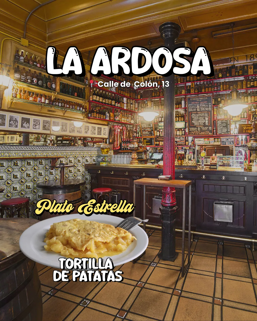 Diapositiva del carrusel con recomendaciones gastronómicas castizas.