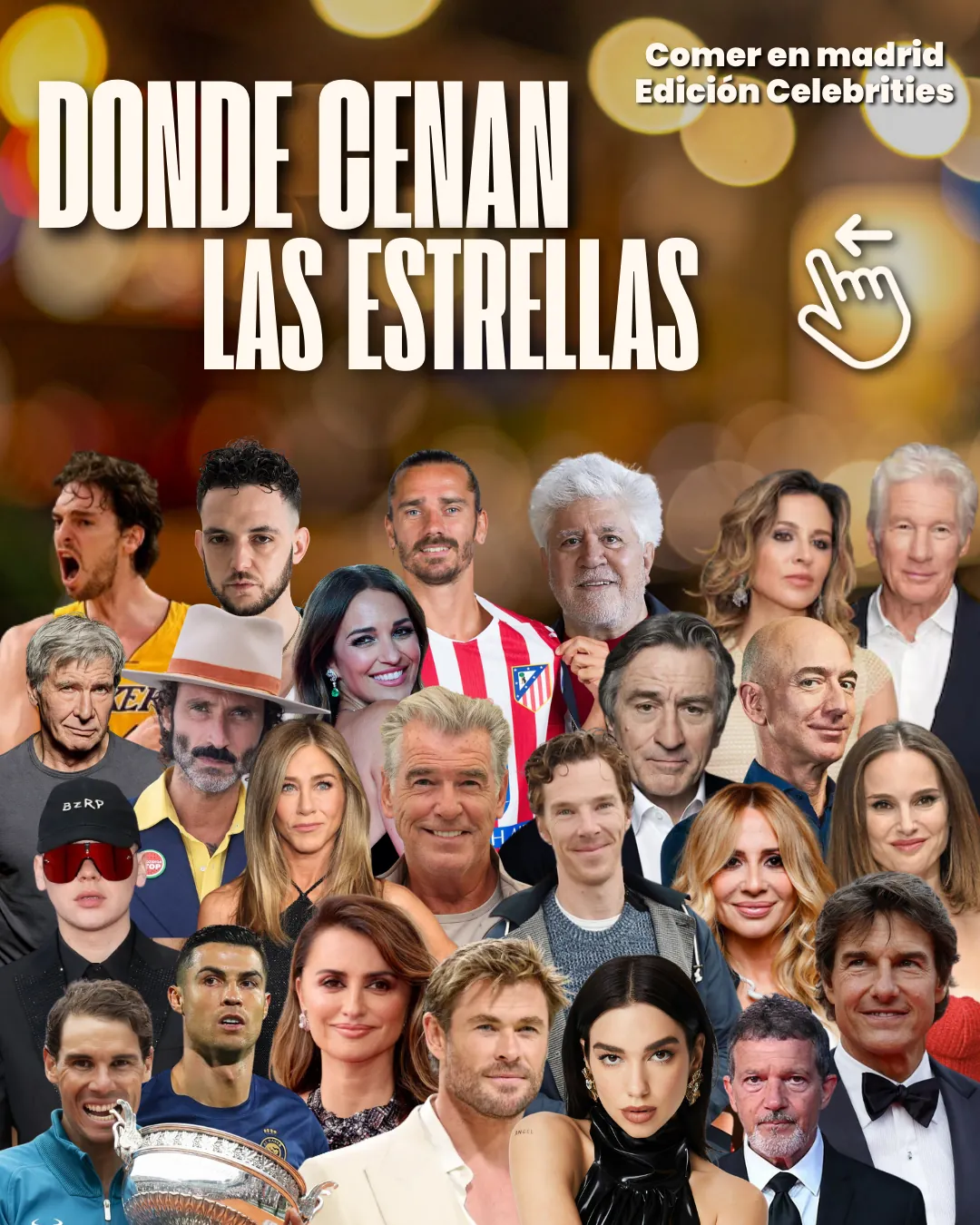 Diapositiva del carrusel con selección de restaurantes de famosos en Madrid.