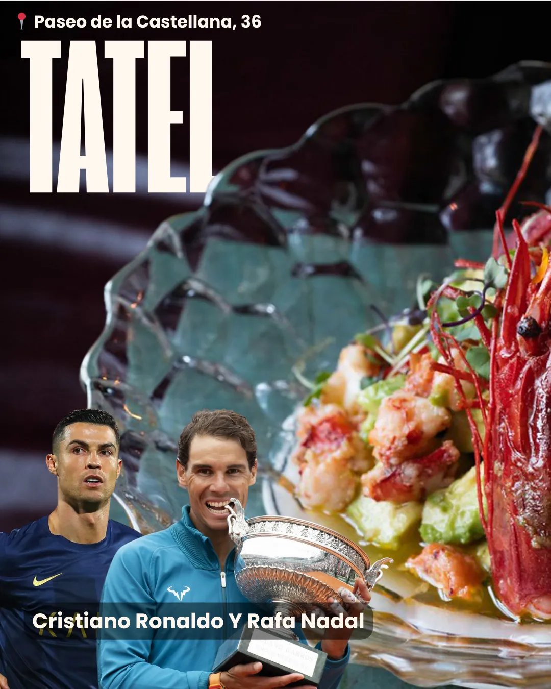 Diapositiva del carrusel con restaurantes exclusivos de celebridades.