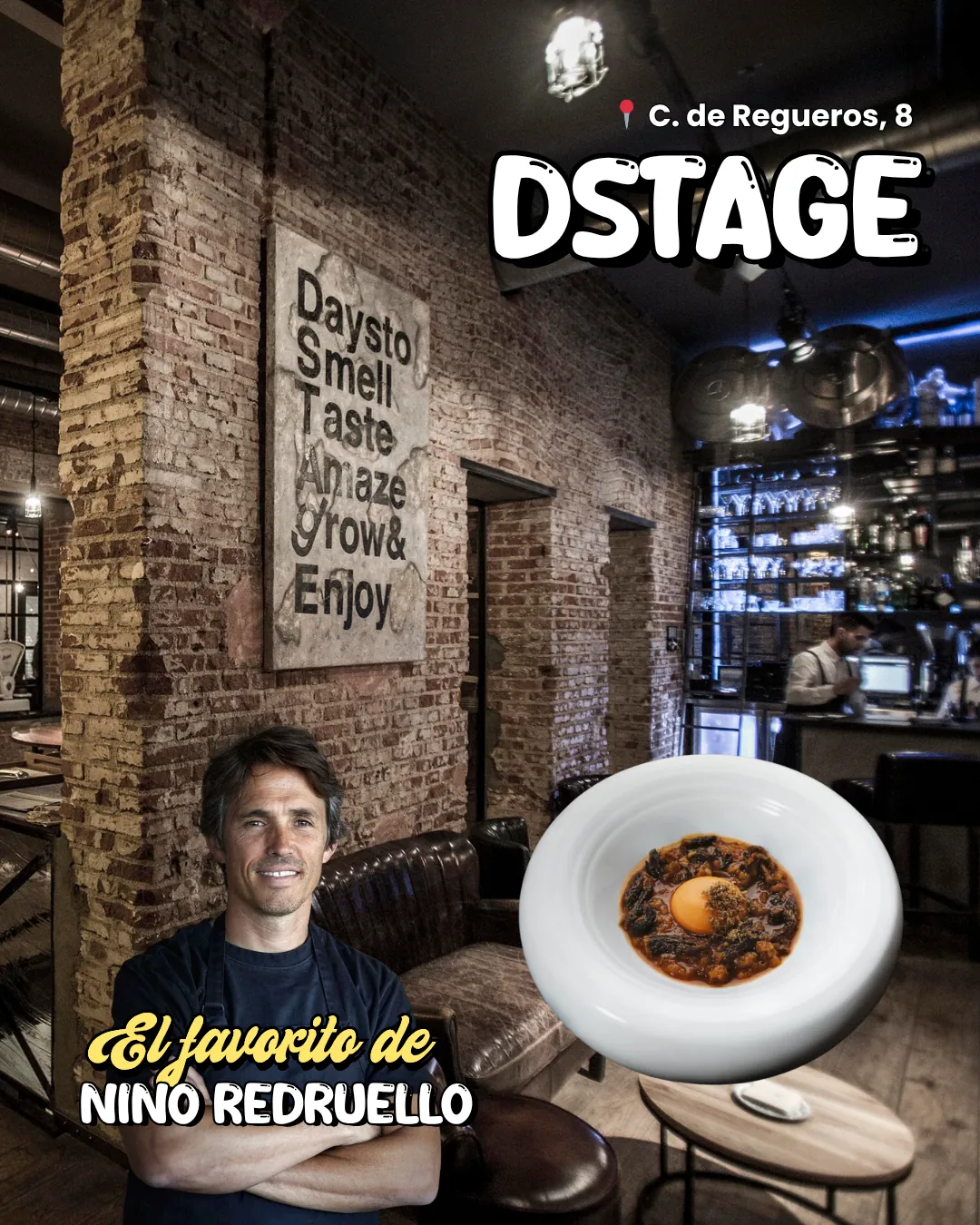 Diapositiva del carrusel con detalles de cada restaurante.