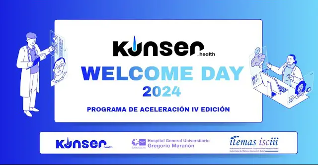 Asistentes y ponentes atienden a las presentaciones en la sala del Hospital Gregorio Marañón durante el evento Kunsen Welcome Day.